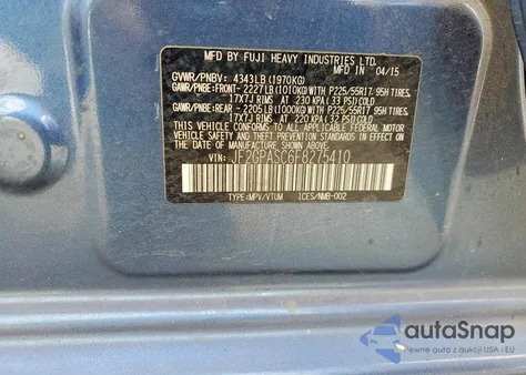 2015 Subaru Xv Crosstrek Sport Limited из США, поврежденный, VIN JF2GPASC6F8275410